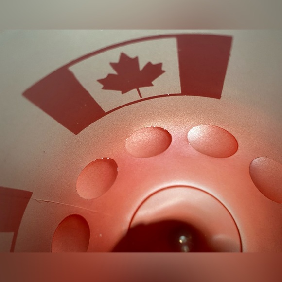 Set of 4 vintage Bartlett Collins thumbprint goblets Canada Flag pattern - Picture 2 of 8